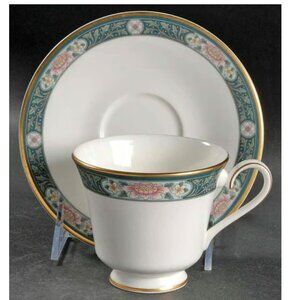 ROYAL DOULTON --HARTWELL -H 5227 -FOOTED CUP & SAUCER SET MINT CONDITION